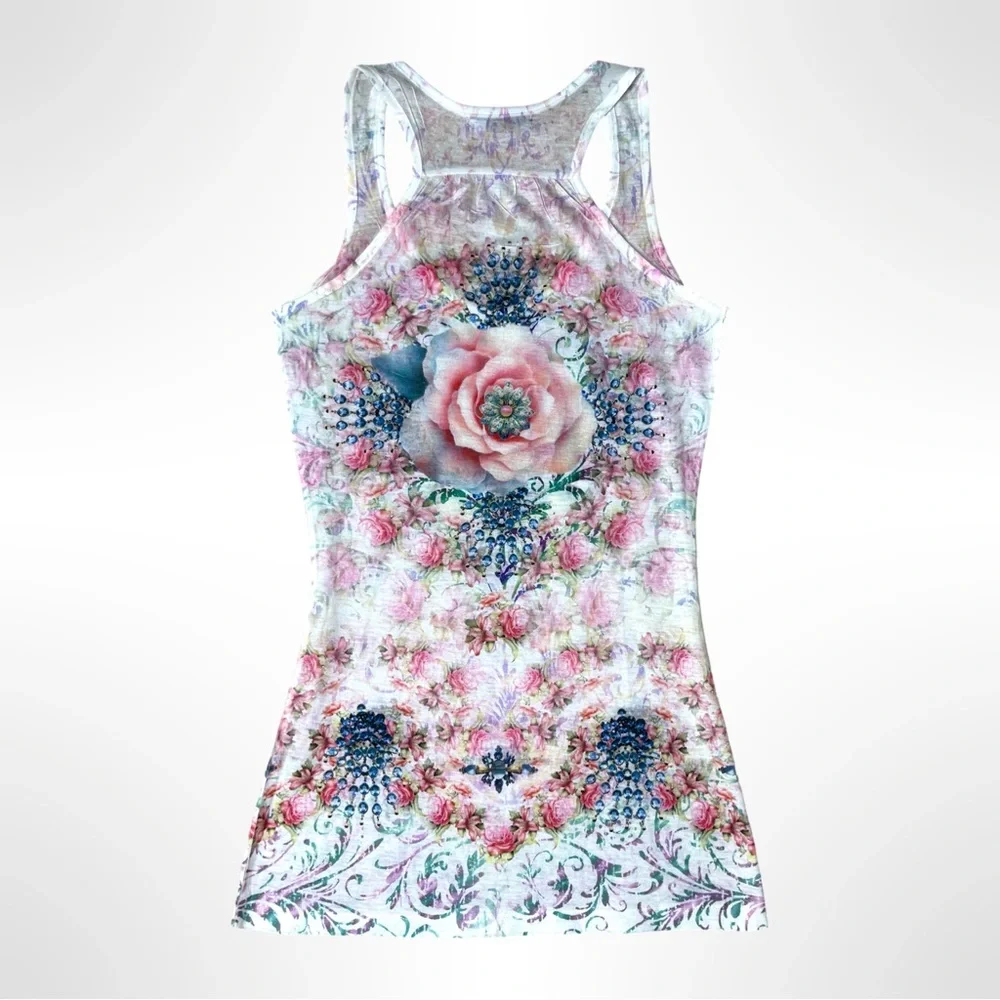 Alberto Makali floral artsy graphic tank top Whimsigoth Fairy - Picture 4 of 5
